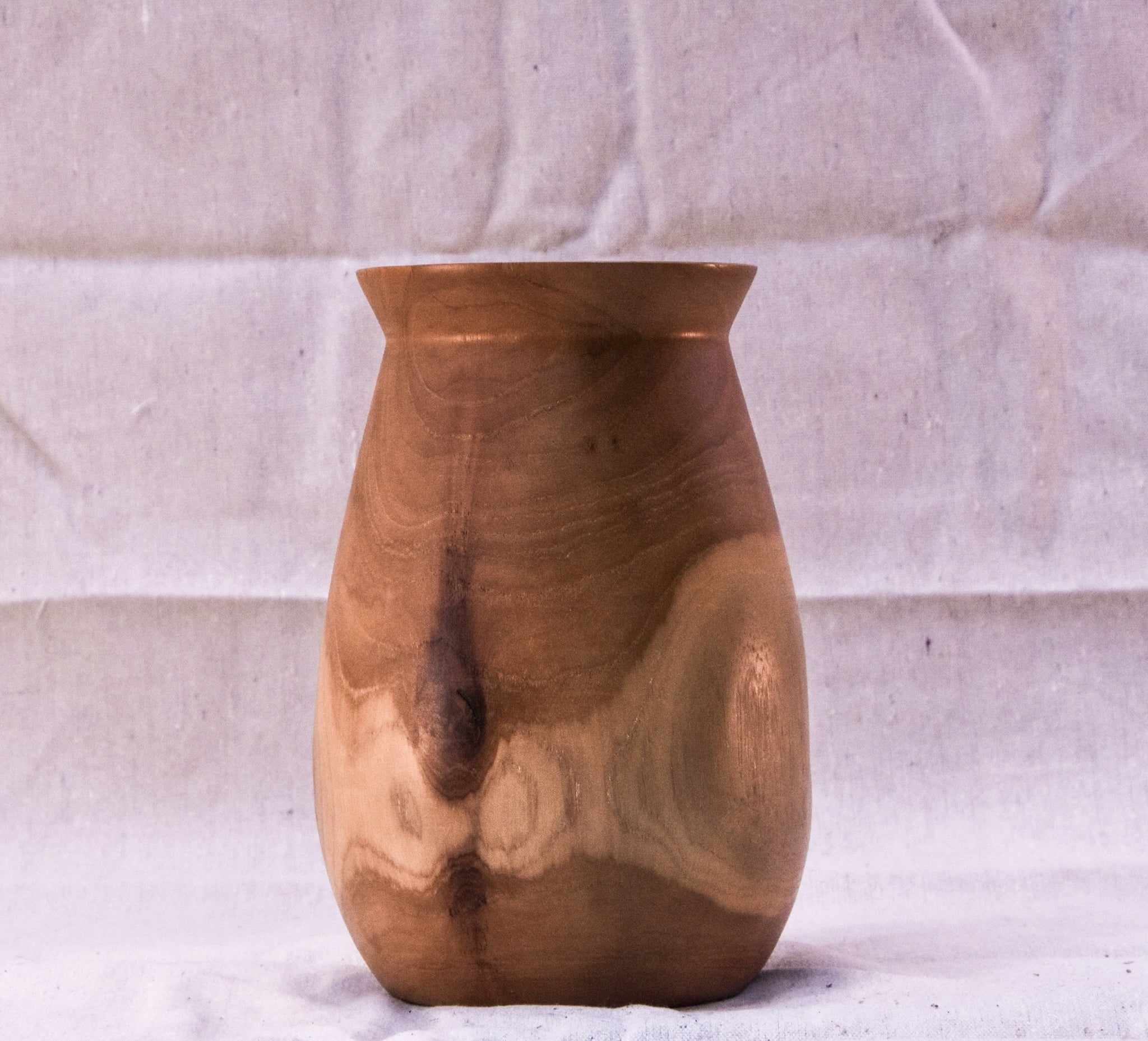 Hand Carved Teakwood Root Vase