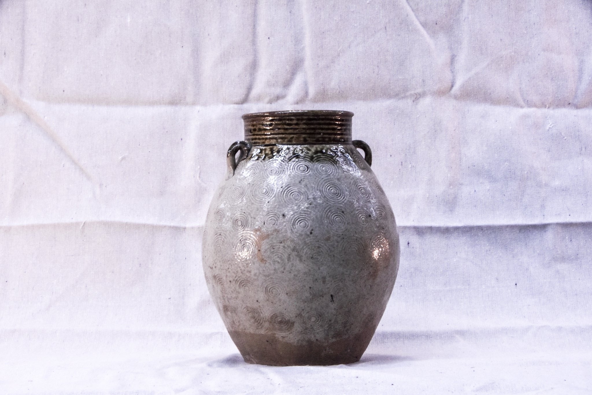 Antique Ceramic Vase - Two Toned Glaze