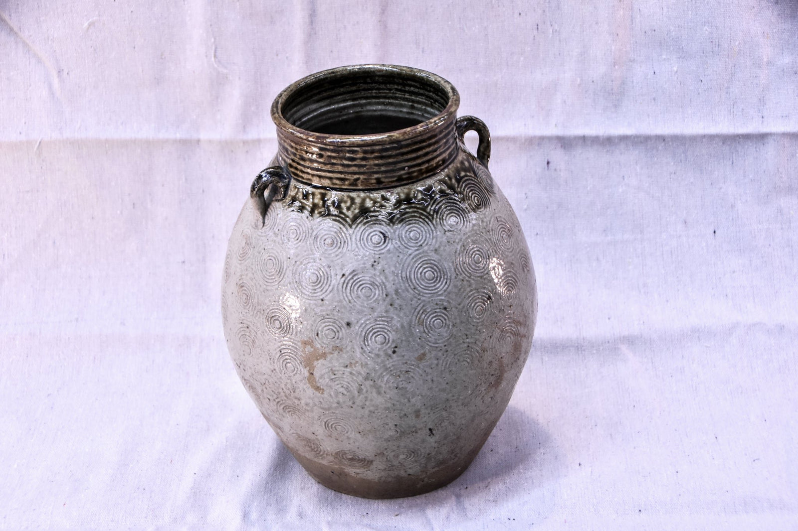 Antique Ceramic Vase - Two Toned Glaze