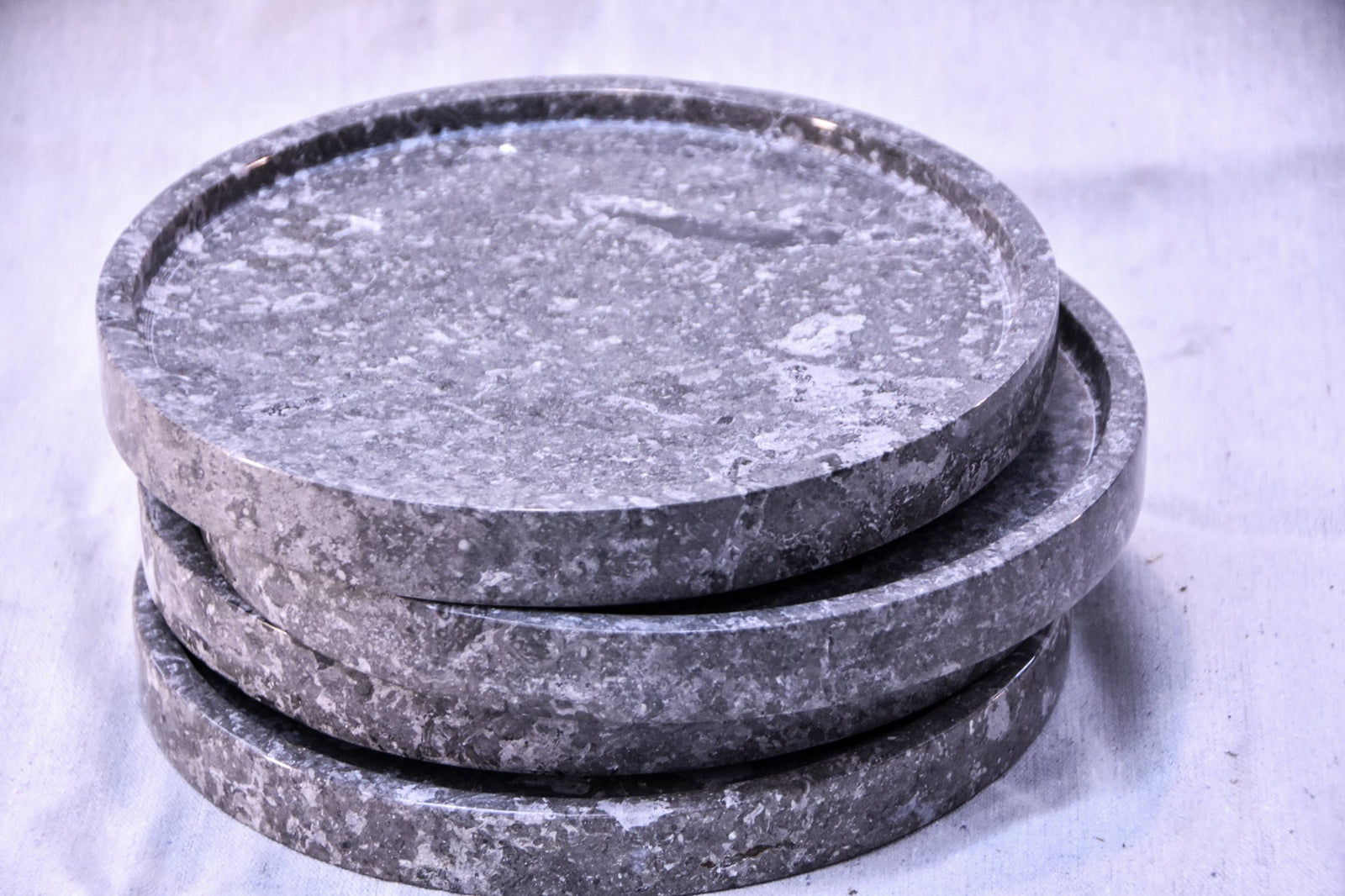 Charcoal Gray Marble Plate