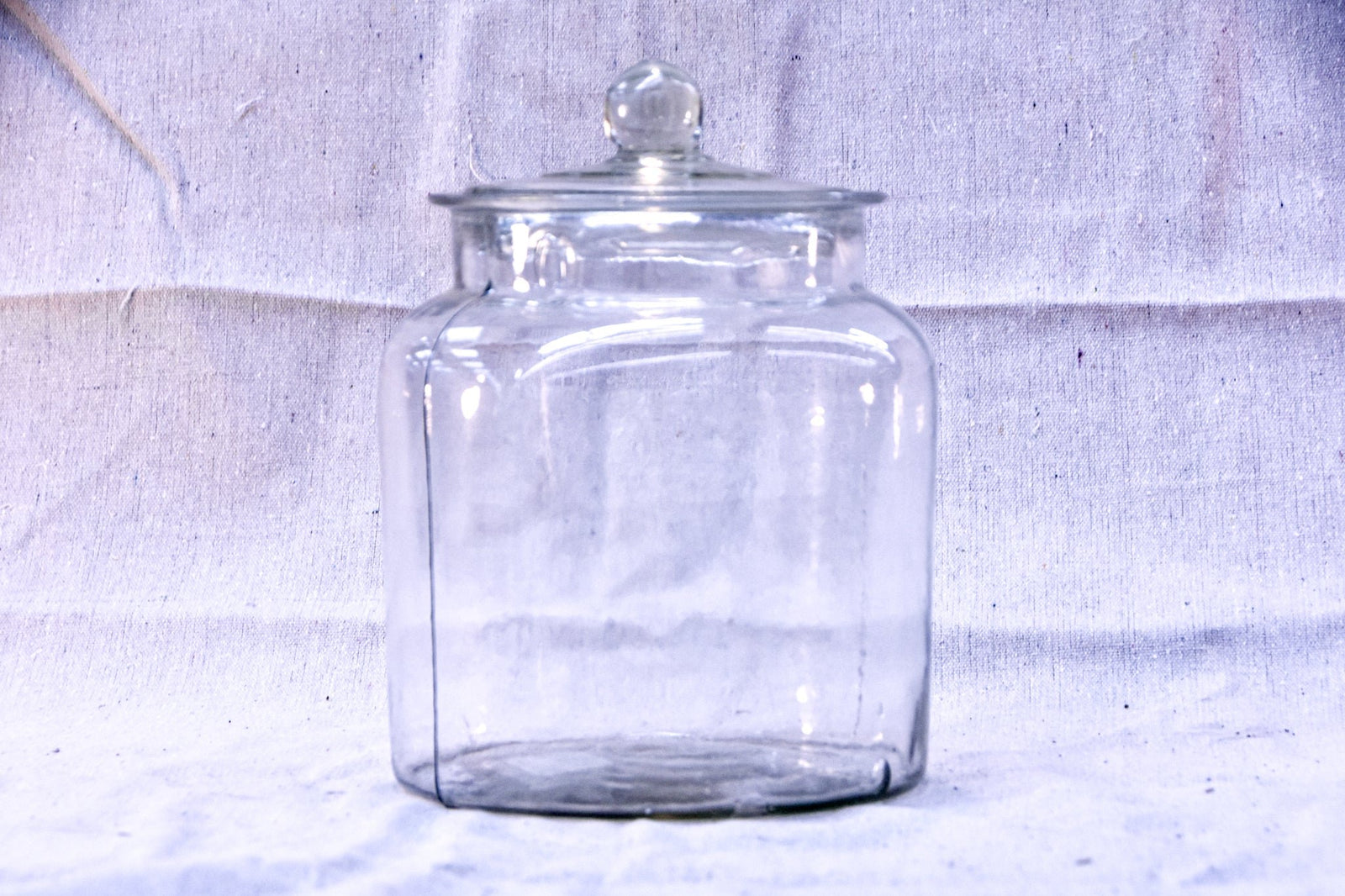 Antique Glass Candy Jar - L