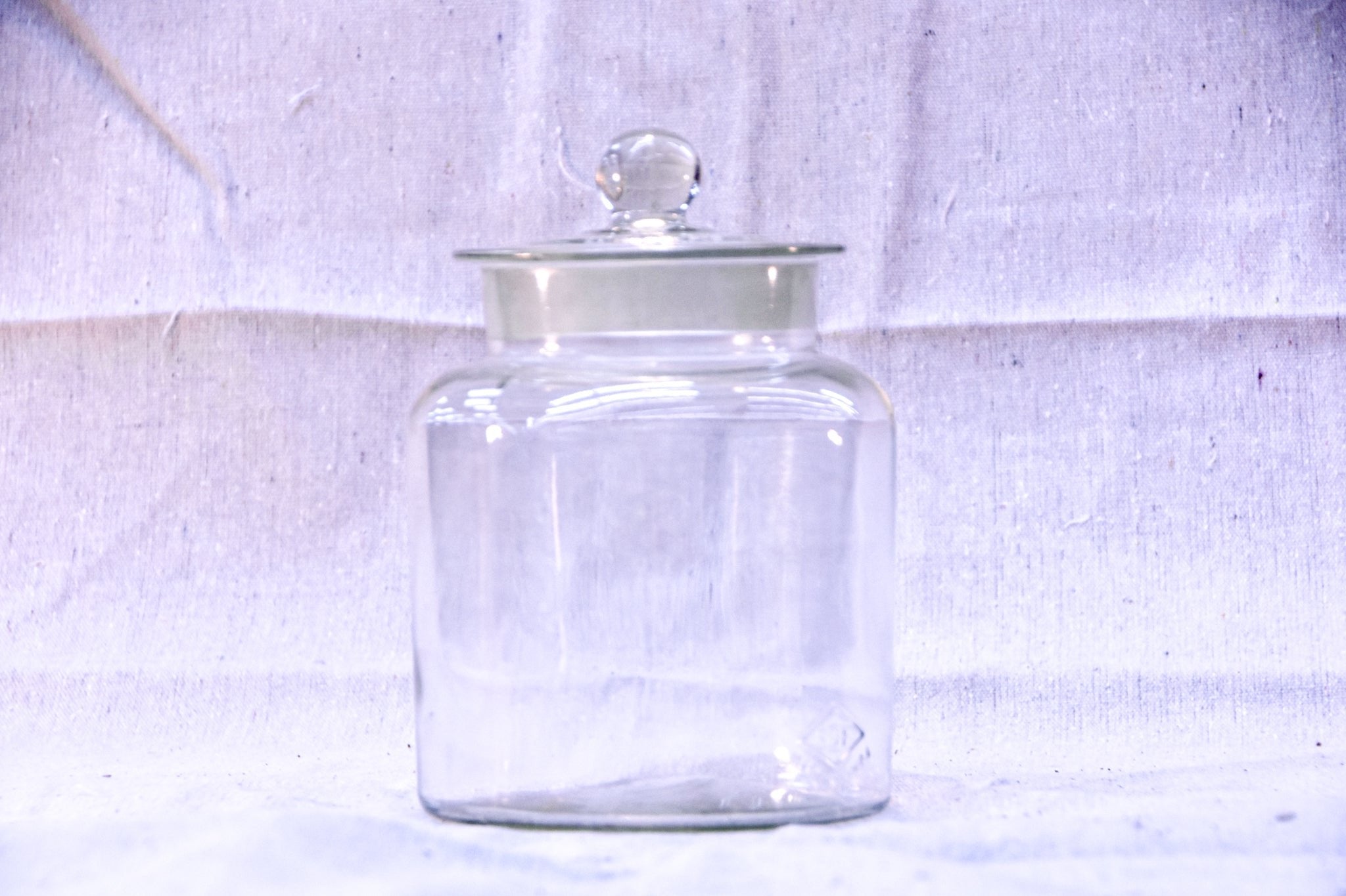 Antique Glass Candy Jar - M