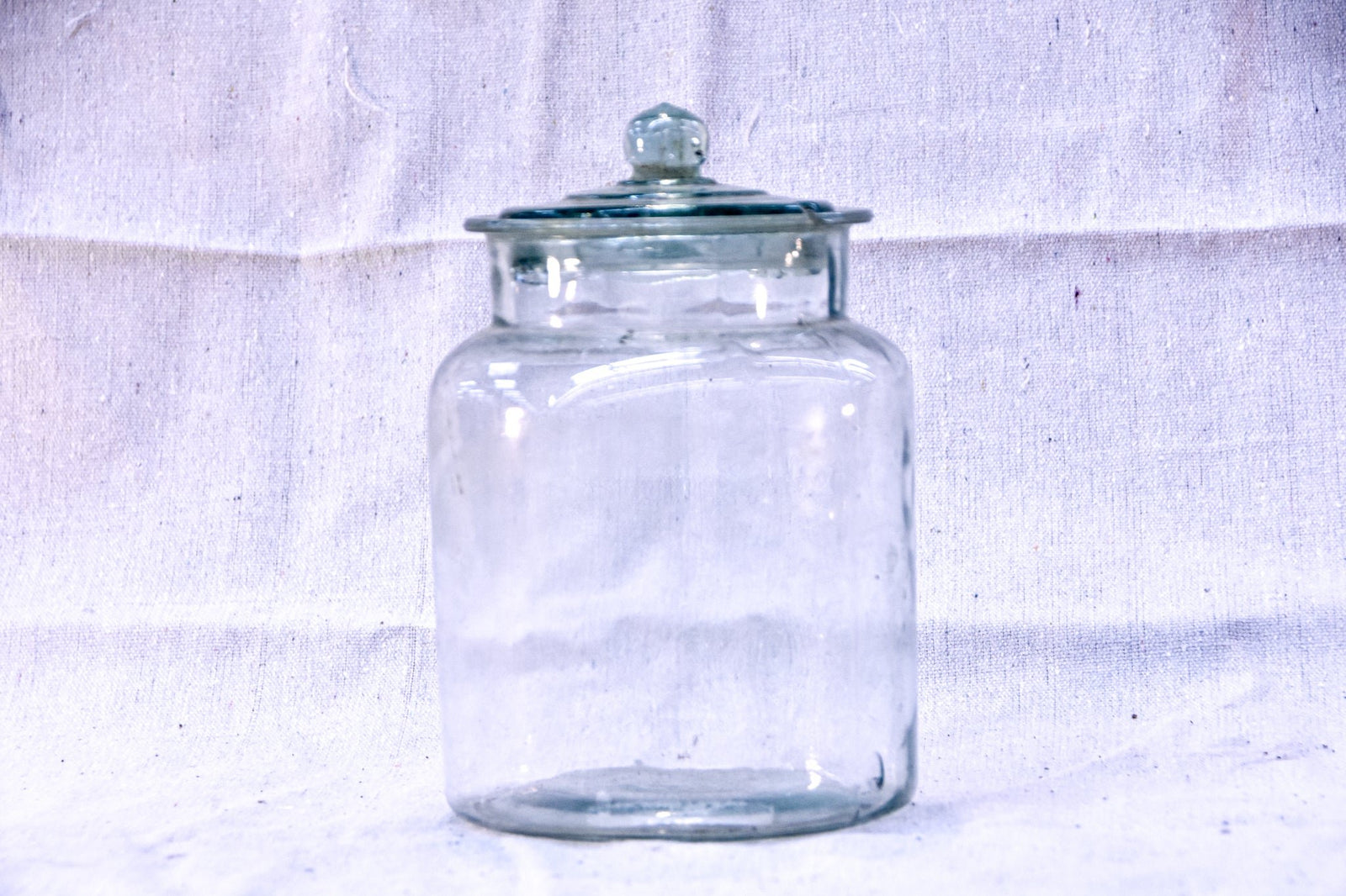 Antique Glass Candy Jar - L