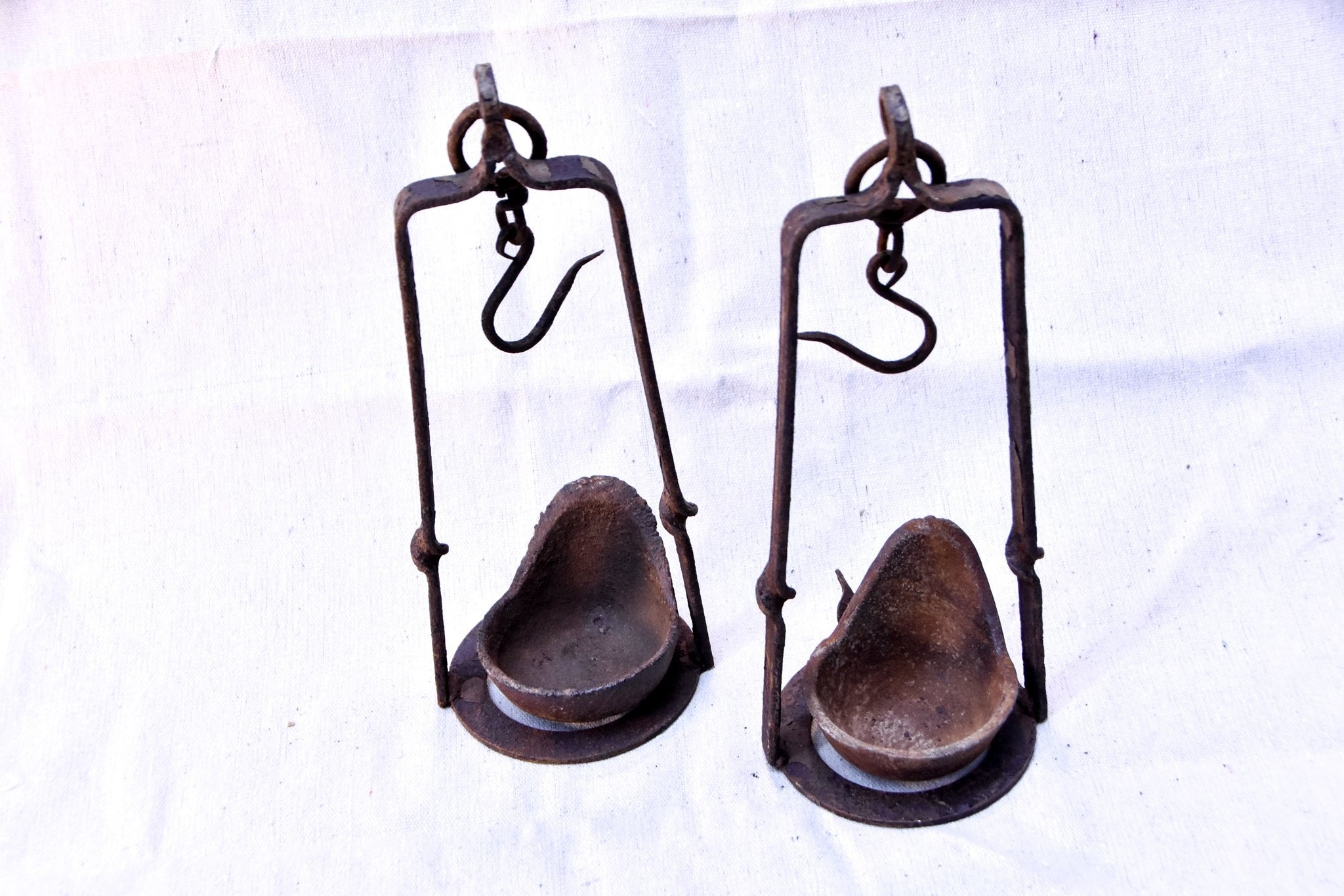 Antique Hanging Iron Oil Lamp