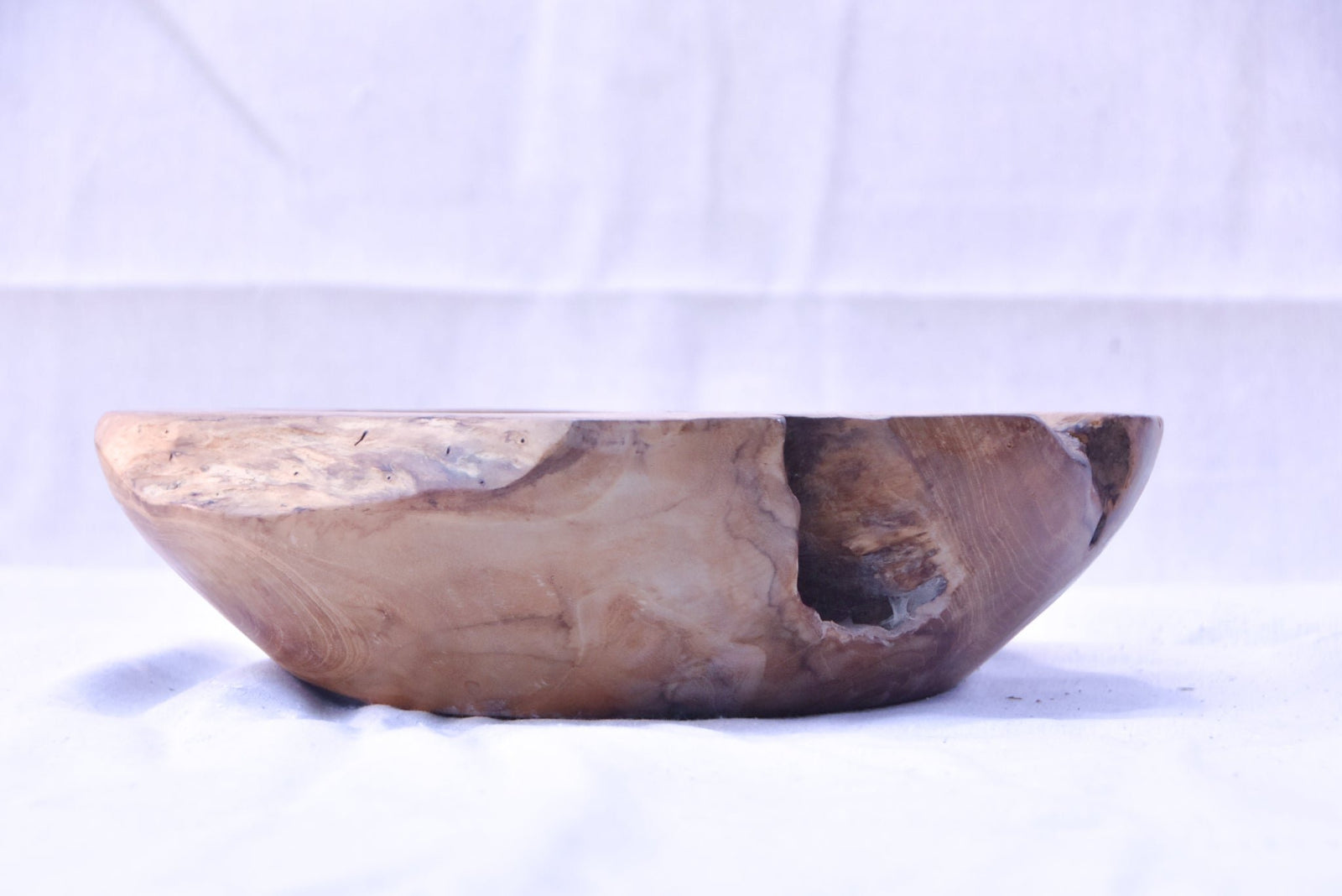 Hand Carved Teakwood Root Bowl