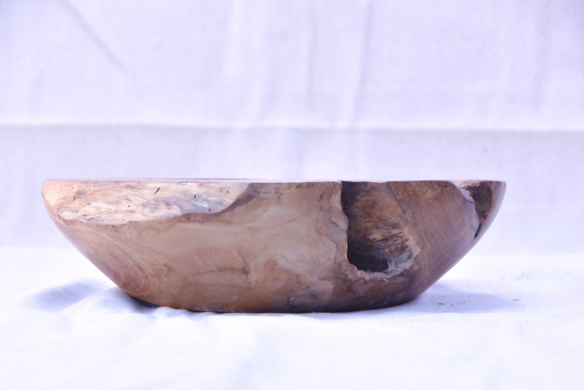 Hand Carved Teakwood Root Bowl