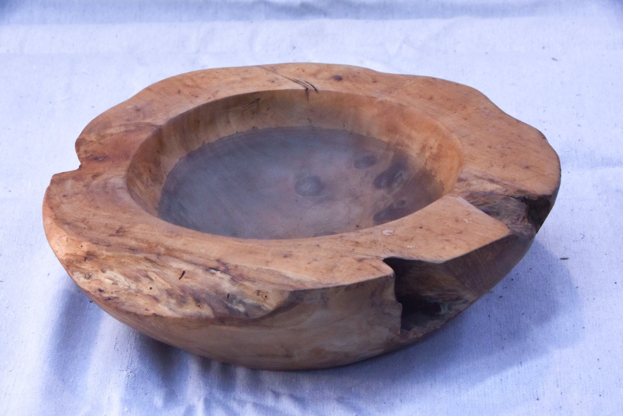 Hand Carved Teakwood Root Bowl