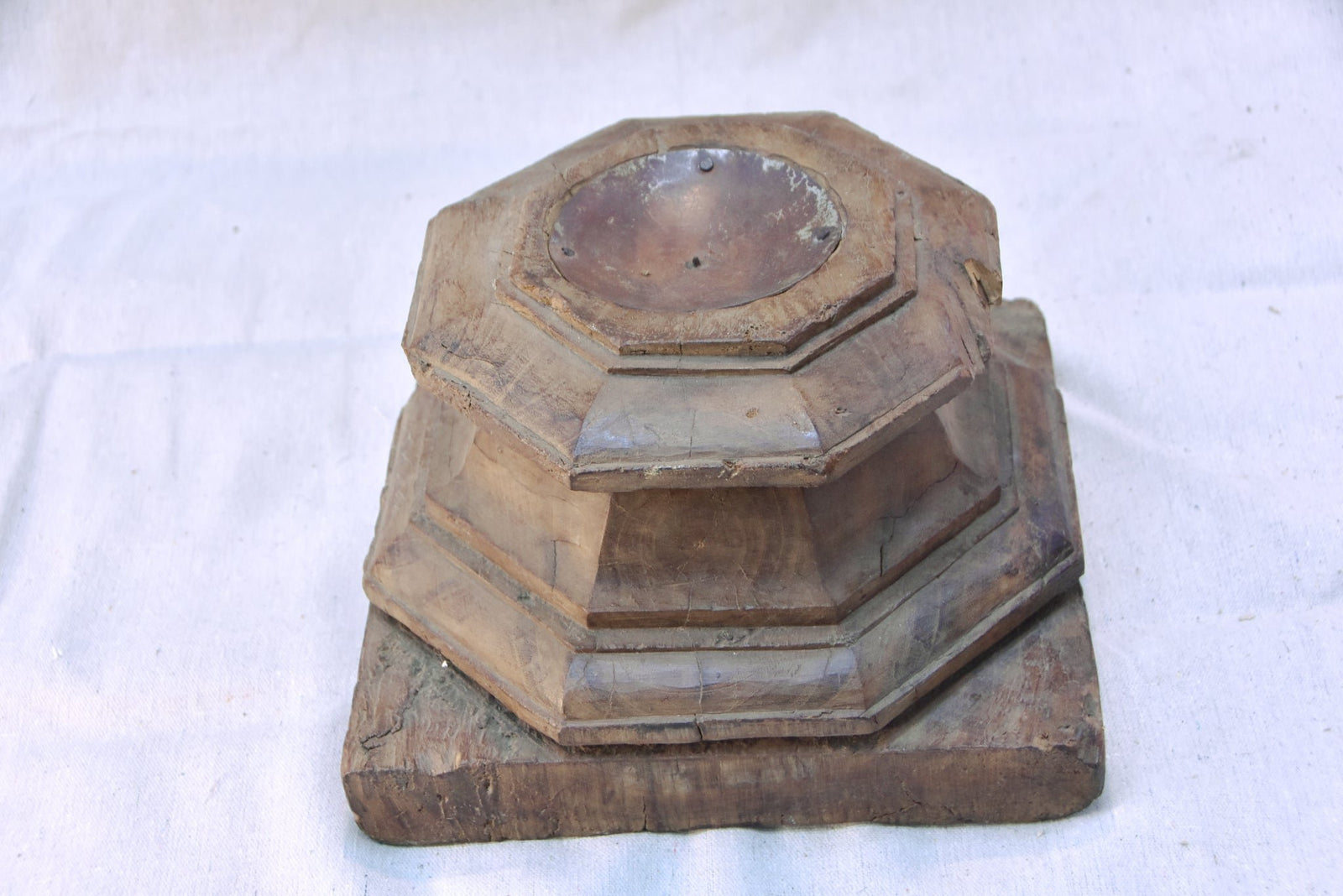 Antique Architectural Element Pillar Base Candle Stand