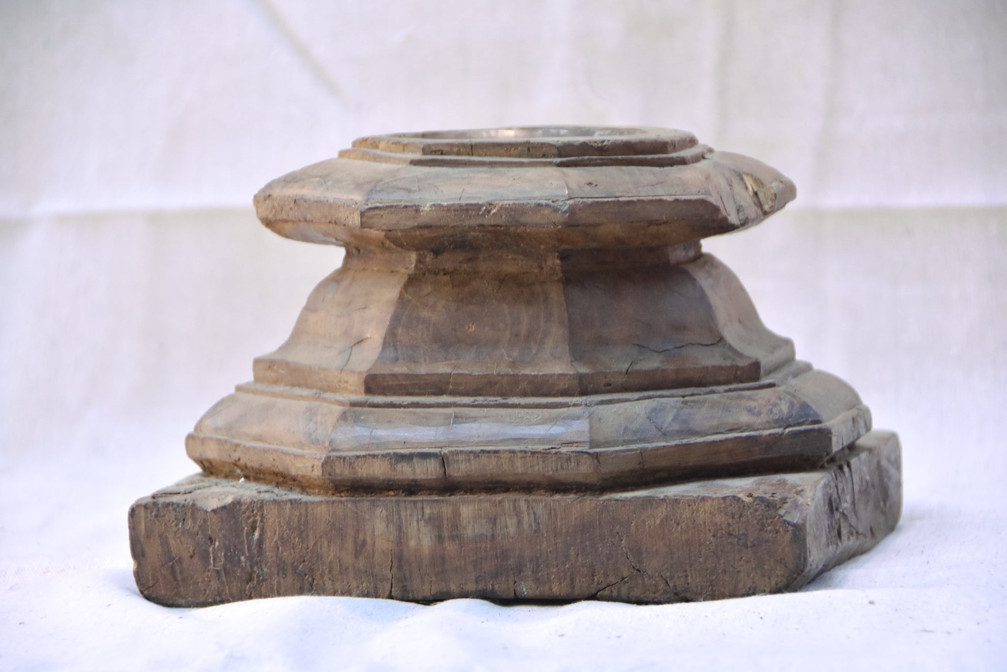 Antique Architectural Element Pillar Base Candle Stand