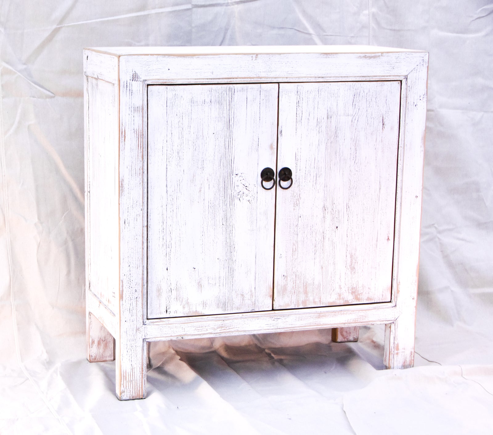 Farmhouse Cabinet with Weathered Paint