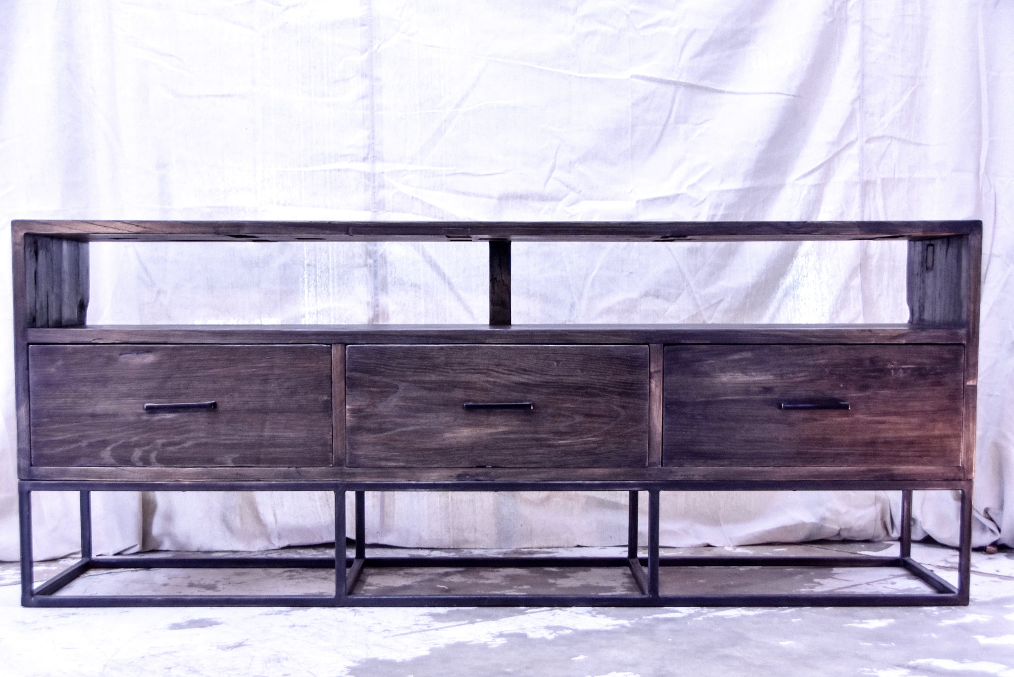 Cliffhouse Three Drawer Reclaimed Wood Media Console