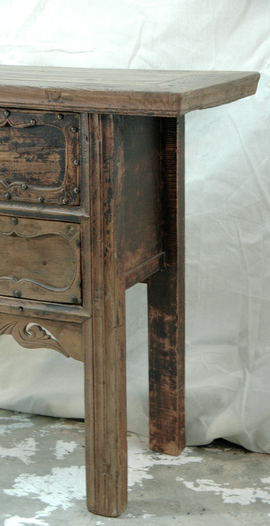 Antique Asian Coin Cabinet - Original Hardware