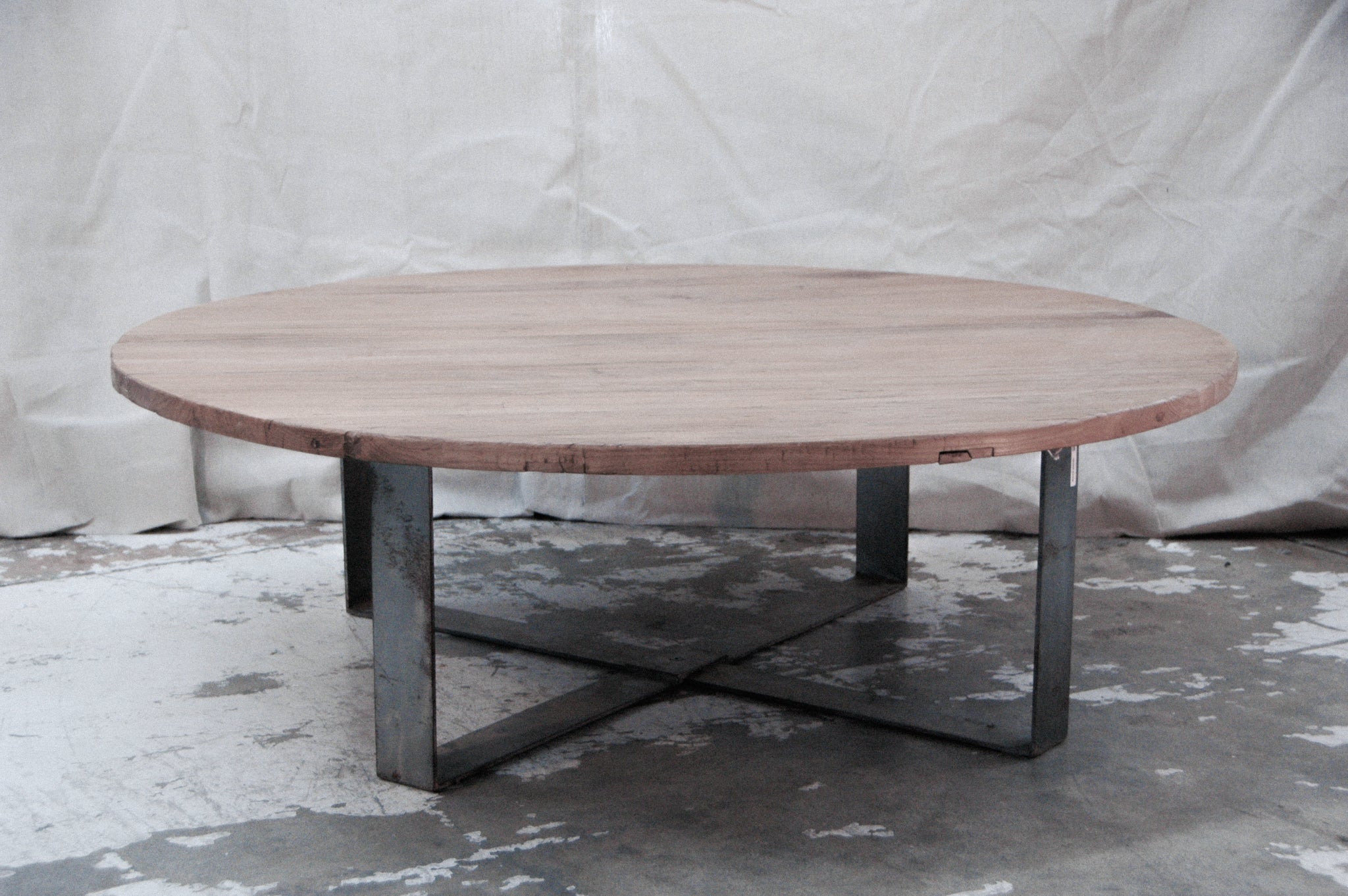 Corona Del Mar Reclaimed Wood Round Coffee Table