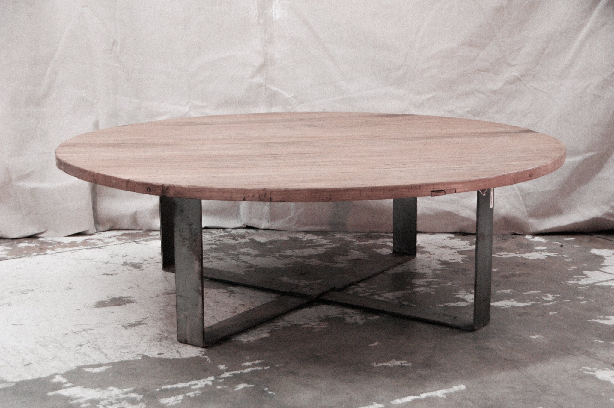 Corona Del Mar Reclaimed Wood Round Coffee Table