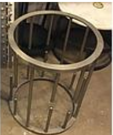 Hand Crafted  Iron Side Table - missing marble