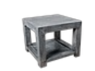 Eden Side Table Hand Crafted from Reclaimed Wood in gray wash