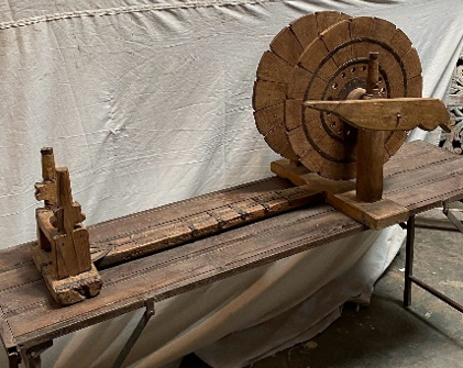 Antique charkha spinning wheel