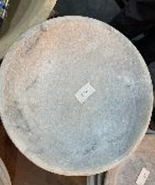 hand hewn marble plate - l