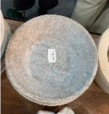 hand hewn marble plate - m