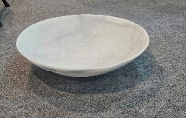 hand hewn marble platter - l