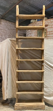 Antique Large ladder converted to bookshelf