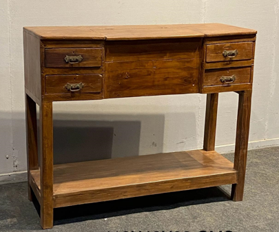 Antique entryway sideboard open shelf and original hardware